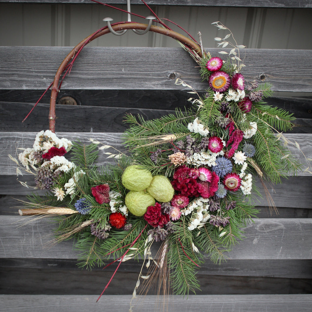 Large Wreath, floral moon